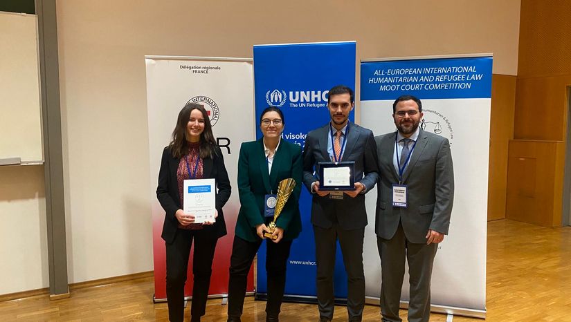 The Team representing the National and Kapodistrian University of Athens Law School won the 2022 All-European International Humanitarian and Refugee Law Moot Court Competition